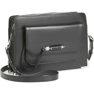 MACKAGE-LAINE-Medium-Smooth Black Leather Arrow Bag-Sold Out Everywhere-NWT